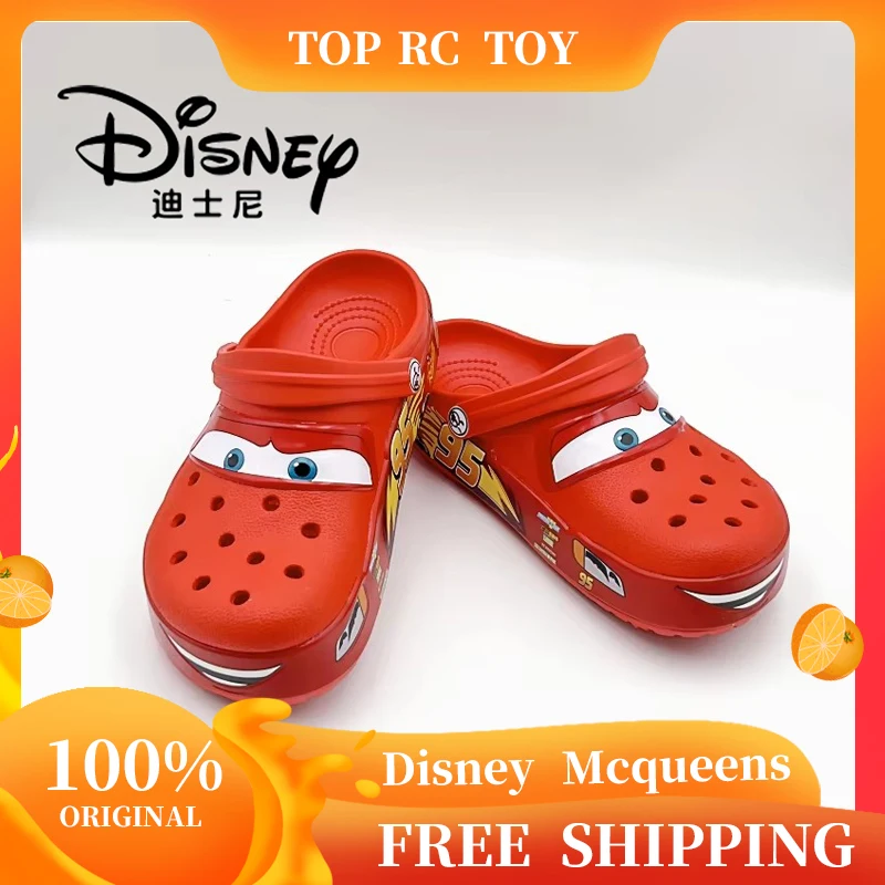 Disney Mcqueens Pixar Cartoon Solide Wasserdichte Hausschuhe Outdoor Sand Sandalen Casual Atmungsaktive Ankle-wrap Eva Erwachsene Schuhe Geschenke