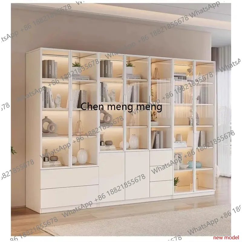 Bücherregal Creme-Wine-Rede Weinschrank Figuren-Vitrine Luxuriöser Heim-Weinschrank Schubladenschrank Bar-Möbel
