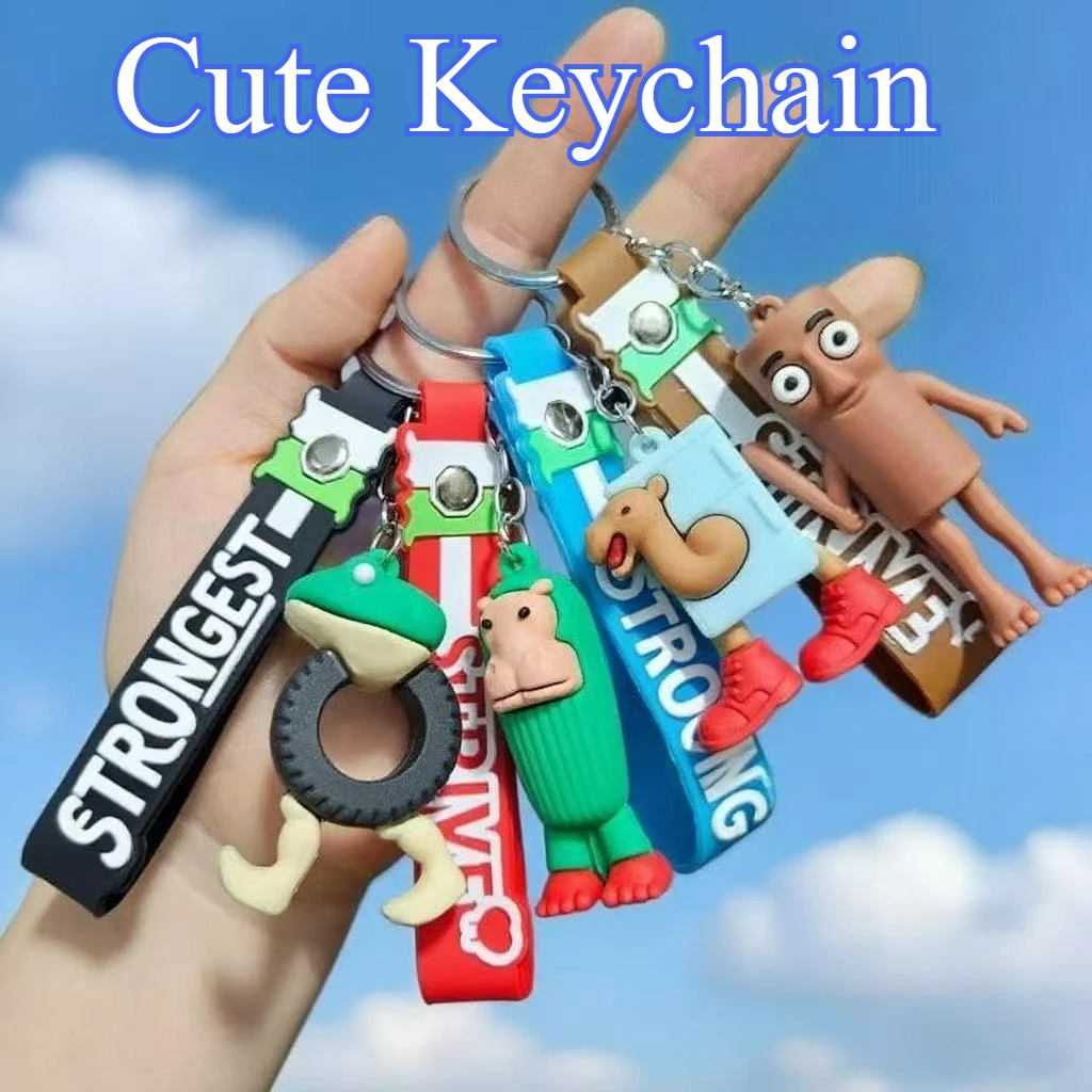 Tung Tung Sahur Brainrot Tiere Schlüsselanhänger für Zubehör Lustige Sigma Skibidi Rizz Katze Silly Meme Schlüsselanhänger Fans Freunde Geschenke Image