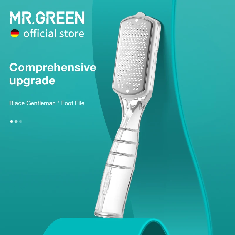 MR.GREEN Pediküre-Werkzeuge, Fußfeile, Fersen, Raspeln, Hornhautentferner für Füße, Schaber mit Aufbewahrungsbox, Edelstahlfeile Image