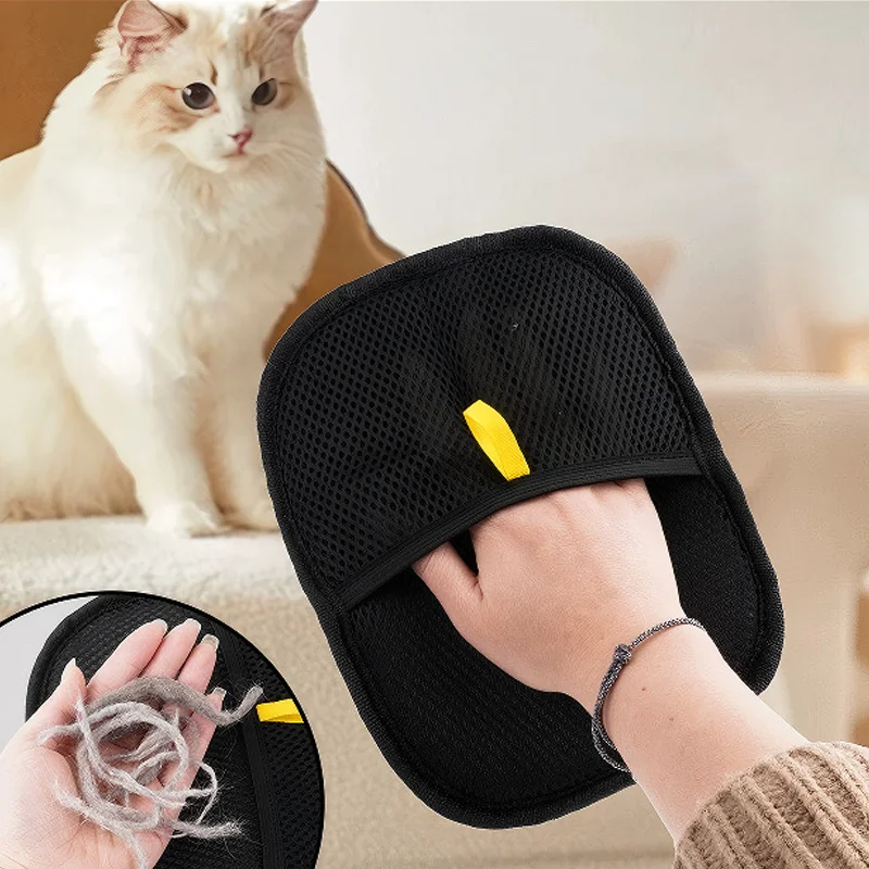 1/2/5 Stück Tierhaarentferner-Handschuhe, Tierhaarentferner-Handschuhe, Enthaarungsbürste, Handschuh für Hund, Katze, Kaninchen, mit langem/kurzem/lockigem Haar