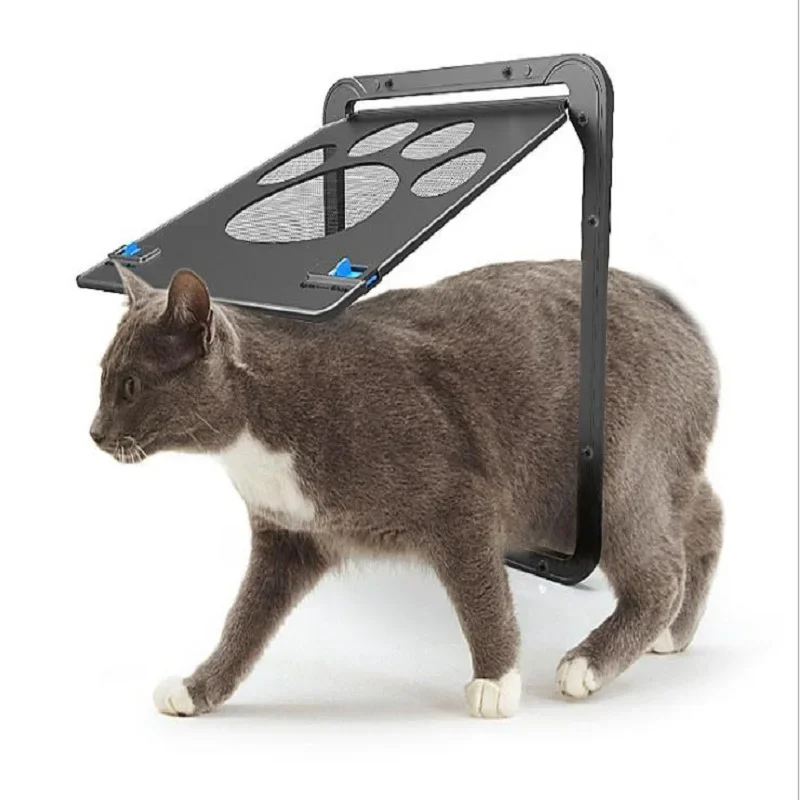 Haustier Tür Neue Sichere Abschließbare Magnetische Bildschirm Outdoor Hunde Katzen Fenster Tor Haus Geben Frei Mode Ziemlich Garten Einfach Installieren Image