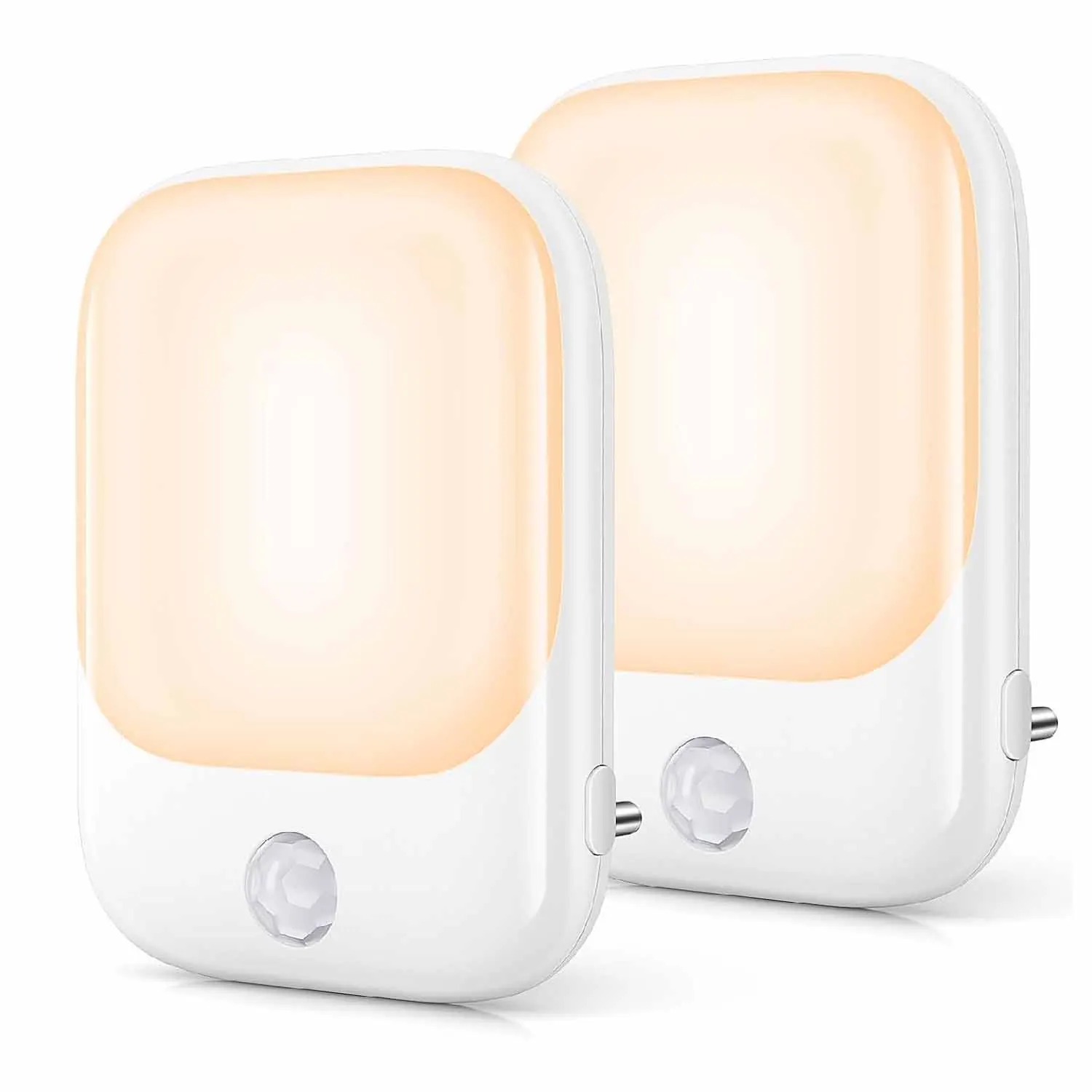 Nachtlicht mit Bewegungssensor, 2er-Pack LED-Nachtlicht für Steckdose mit 3 Modi (EIN/AUTO/AUS) und 5 Helligkeitsstufen Dimmbar für Schlafzimmer