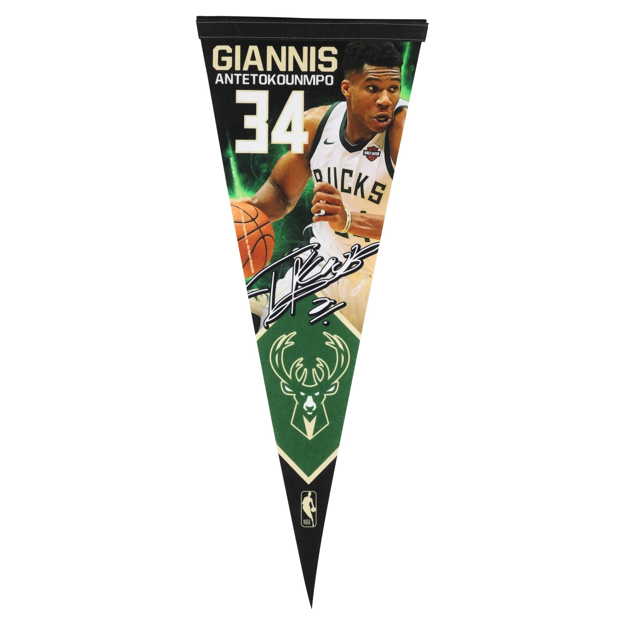 Fanion de joueur premium 12X30 des Milwaukee Bucks - Giannis Antetokounmpo - No Gender Taille: One Size Only