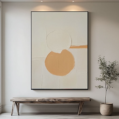 arte murale wabi sabi fatta a mano, arte murale astratta giapponese neutra, arte astratta beige, pittura minimalista, decorazione murale moderna, tonalità beige
