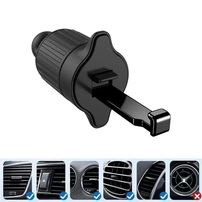 Auto Telefon Halter Clip 17mm Kugelkopf Basis für Auto Air Vent Clip Halterung Universal Auto Air Outlet Haken Handy halter Zubehör Image