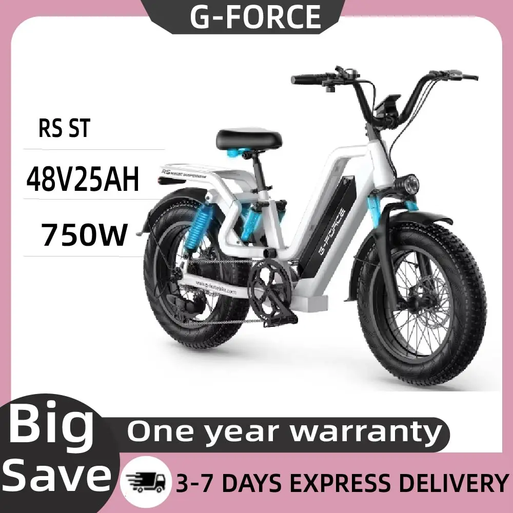 G-FORCE RS-- Erwachsenen-Elektrofahrrad 750W Motor 48V 15AH Akku Elektrofahrrad 20-Zoll Fette Reifen Urbanes Elektrofahrrad Image