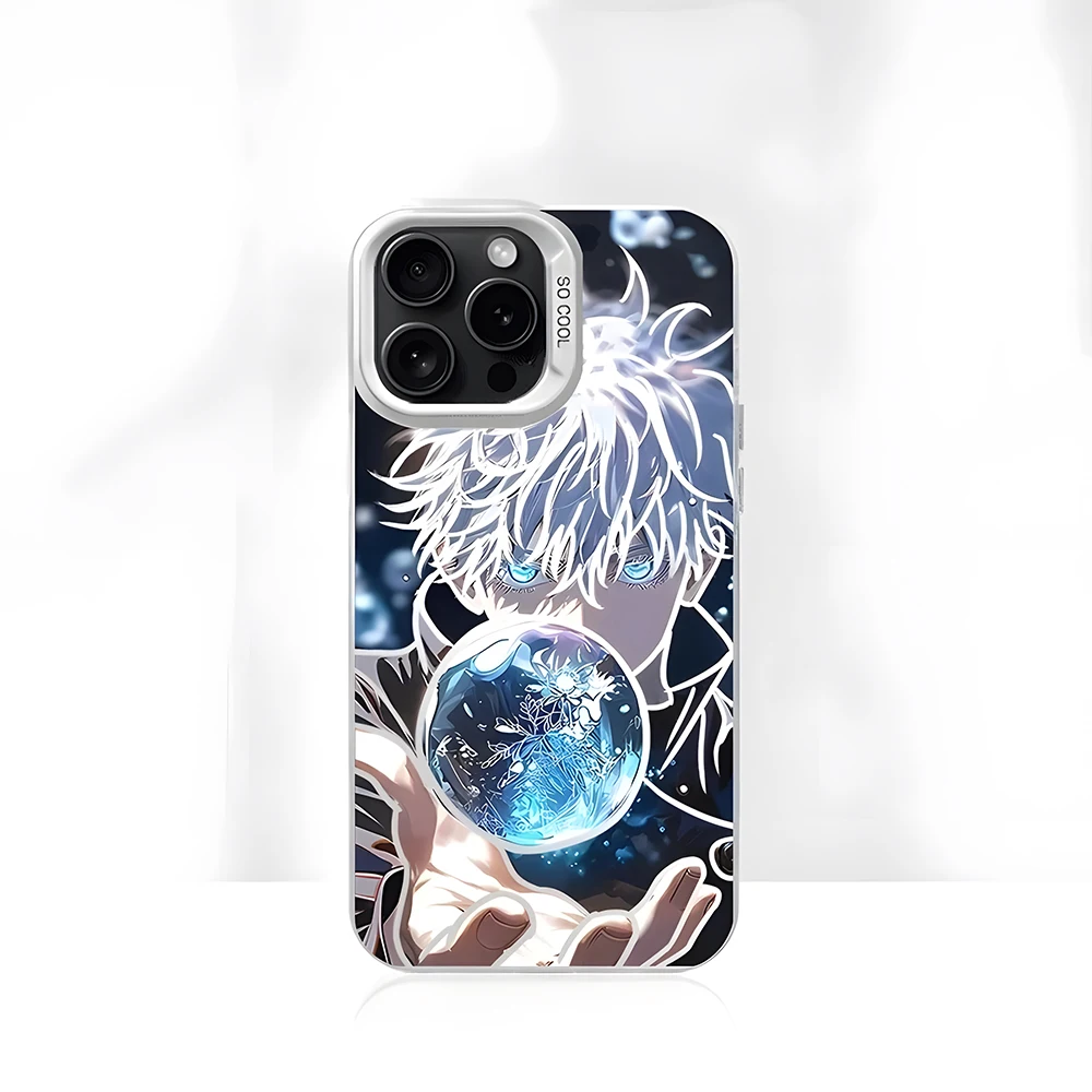 Anime Jujutsu Kaisen Gojo Handyhülle für iPhone 17 16e 16 15 14 13 12 11 Mini Pro Max X 8 7 Air Plus Anti Fall Matte Rückseite Image