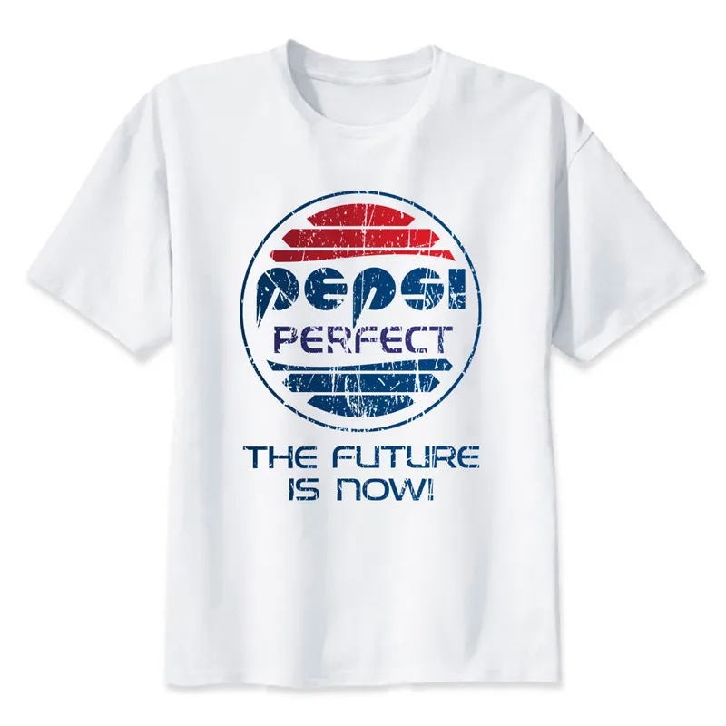 Zurück in die Zukunft T-Shirt mit Buchstabendruck für Herren, weiß und weiß, Comic Con Cosplay, O-Ausschnitt, T-Shirts, Skateboard-T-Shirt, Jungen-Skate-Tops