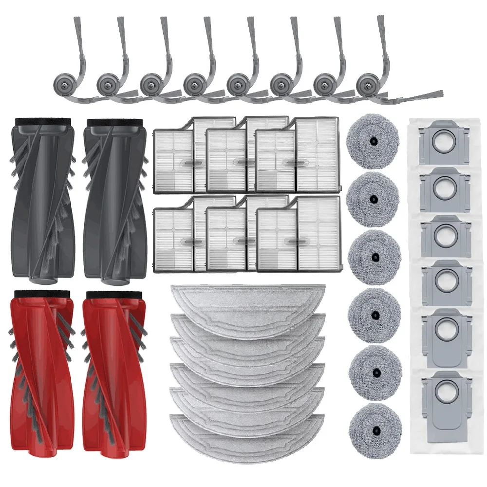 Zubehör für Roborock Saros 10, S9 MaxV Ultra, G30 Roboterstaubsauger, Hauptbürste, Seitenbürste, HEPA-Filter, Wischtuch, Staubbeutel Image