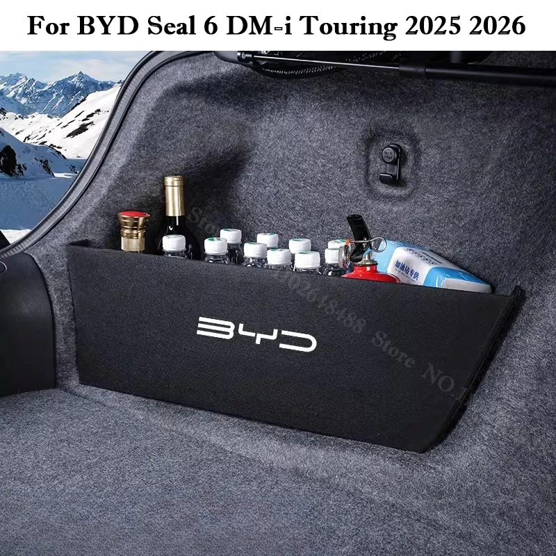 Für BYD Seal 6 DM-i Touring 2025 2026 Kofferraumteiler Kofferraum-Seitenablagebox Organizer Trennwand Innenzubehör Image