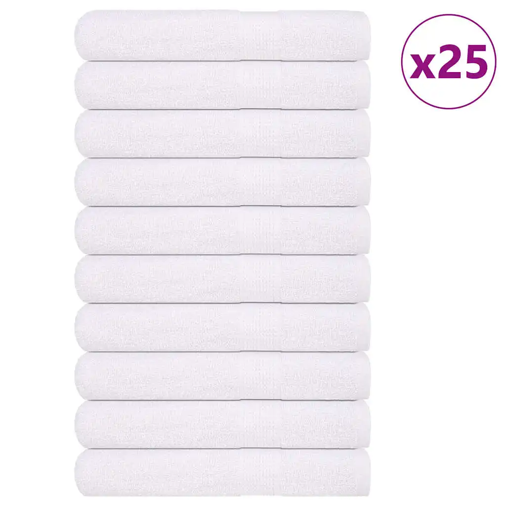 FROGN Saunatücher 25 Stück Weiß 80x200 cm 360 g/m² Einfarbige Handtuchsets für Zuhause, Badetücher, weich, dick, saugfähig, für Gesicht, Fitness, Spa