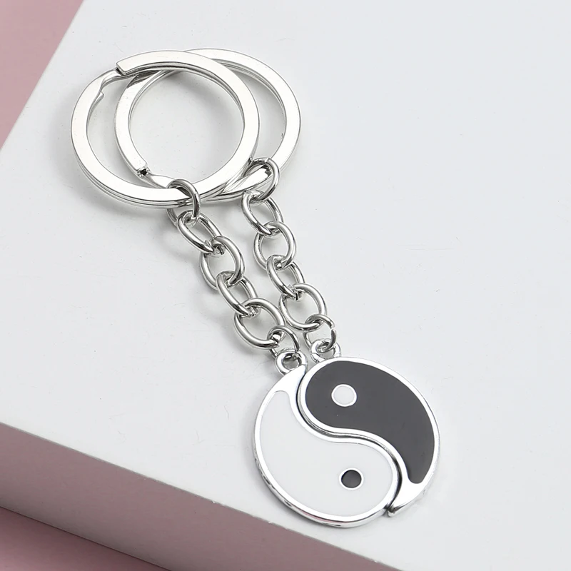 Yin Yang Tai Chi Schlüsselanhänger BFF Beste Freunde Paar passende Sets für Frauen Männer Schlüsselanhänger Geschenk Image