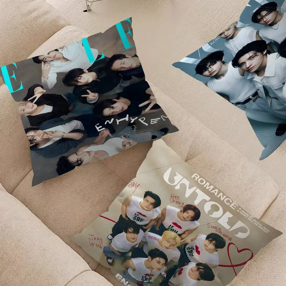 Kpop E-ENHYPENS personalisierter Kissenbezug für Kinderzimmer, wilde Party-Dekoration, Kissenbezug für Kinder, Geburtstagsgeschenk Image