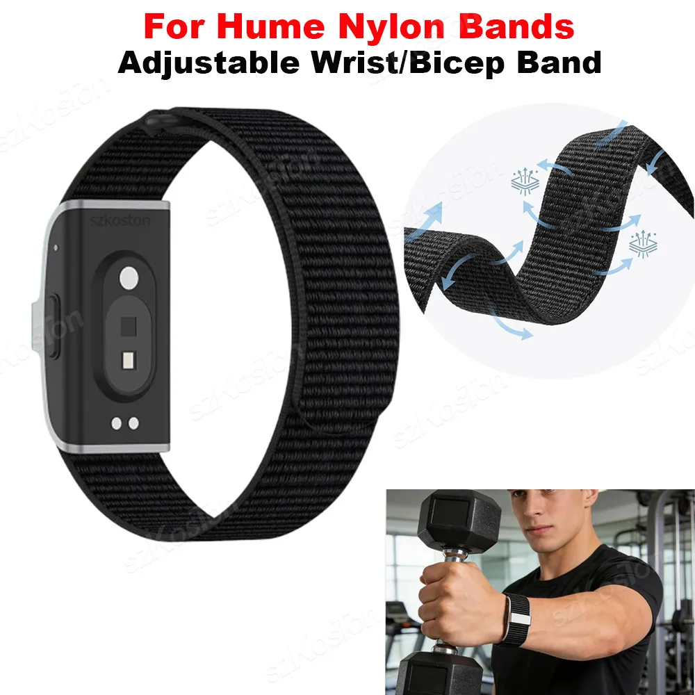 Ersatz-Sport-Nylonband Kompatibel mit Hume-Armband Weiches Atmungsaktives Handgelenk-/Bizepsband für HUME-Armband-Zubehör Image