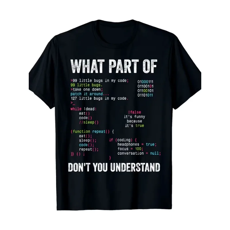 Questo divertente quiz: "Cosa c'è nel computer science che non capisci?" La maglietta è perfetta per un look streetwear in primavera estate