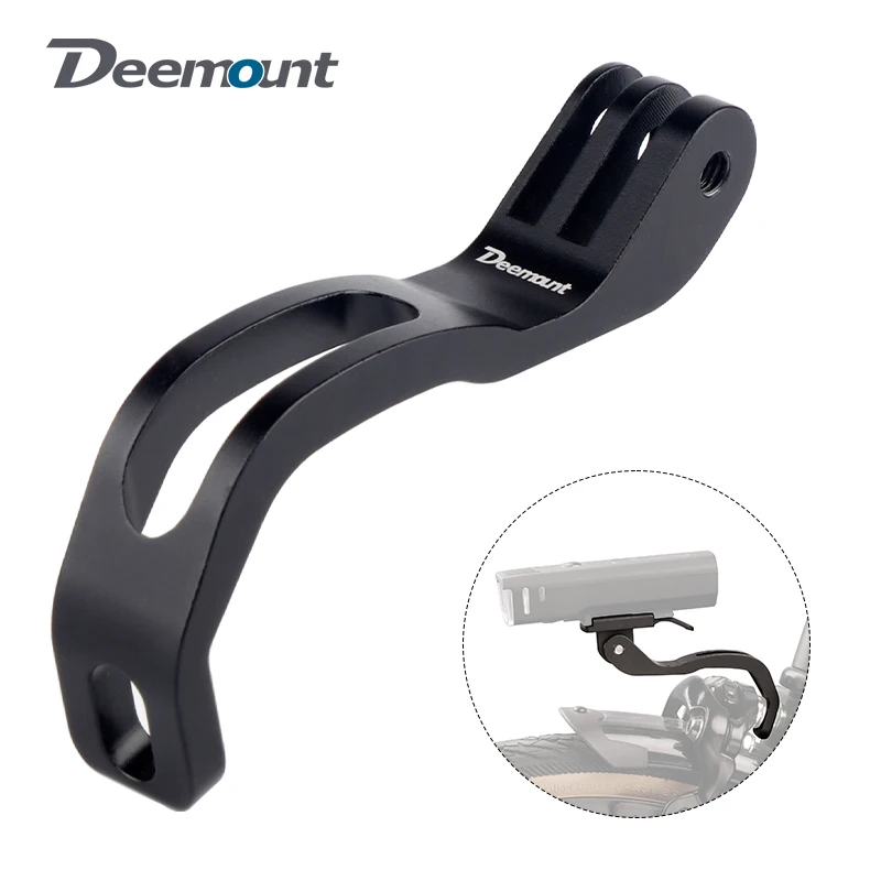 Deemount Fahrradlampenhalter Halterung Kameraständer Rack Vorderradgabel Installieren 15 ° /Flat Warping für Brompton Faltrad/MTB/Rennrad Image