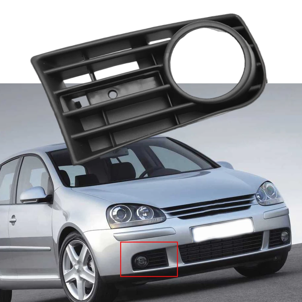 Auto-Frontstoßstange, Nebelscheinwerfer, Grill, schwarzer Kunststoff, 1K0853665B, für Volkswagen Golf 5 MK5 2005 2006 2007 2008 2009 USA-Version Image