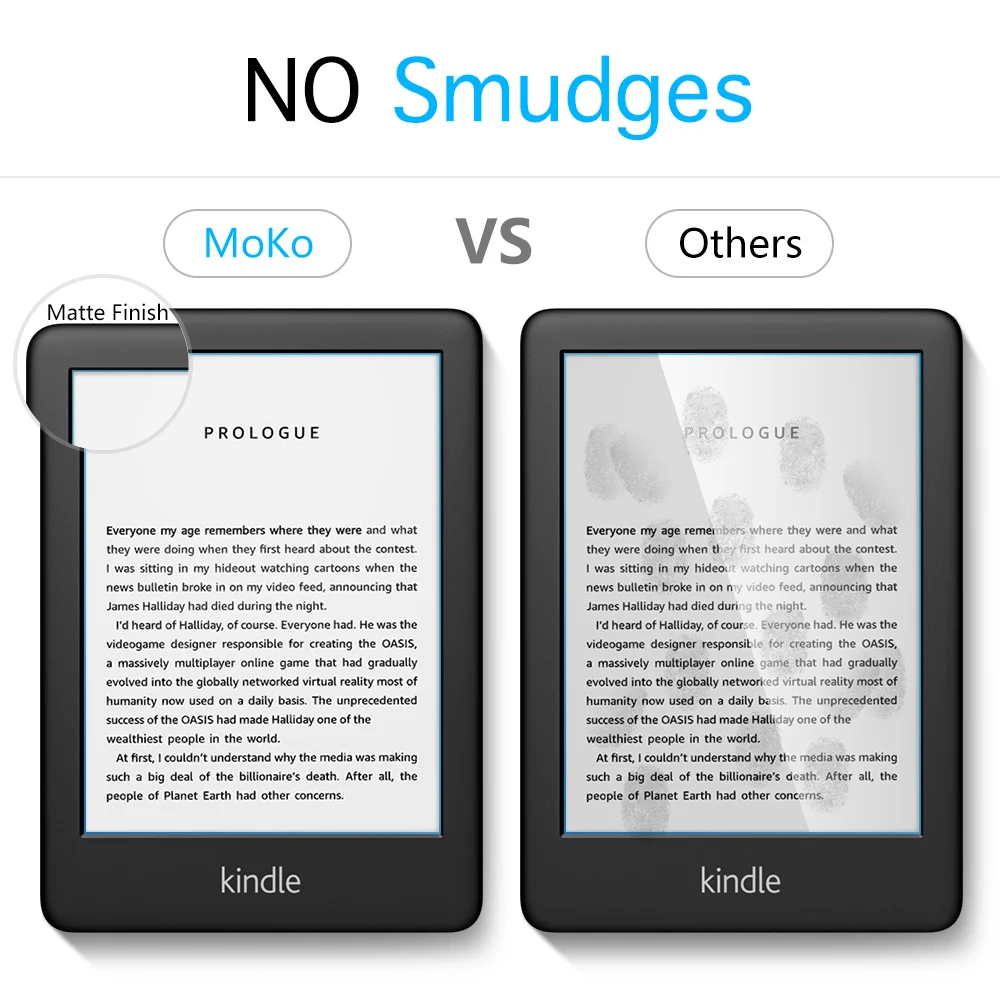 MoKo 2er-Pack blendfreie Displayschutzfolie für 6" brandneue Kindle 11. Generation 2024/2022/10th Generation 2019, PET-Folie mit vollständiger Abdeckung Image