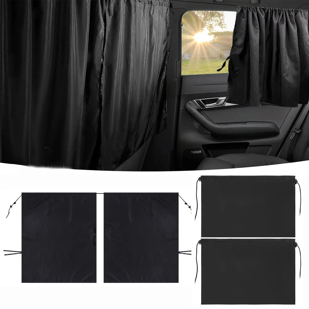 Saugnapf-Seitenfenster-Vorhang Universelle Auto-Fensterblenden Lichtblockierende Sonnenschutzvorhänge Auto-Privatsphäre-Vorhänge für Kinder Baby Kleinkinder Image