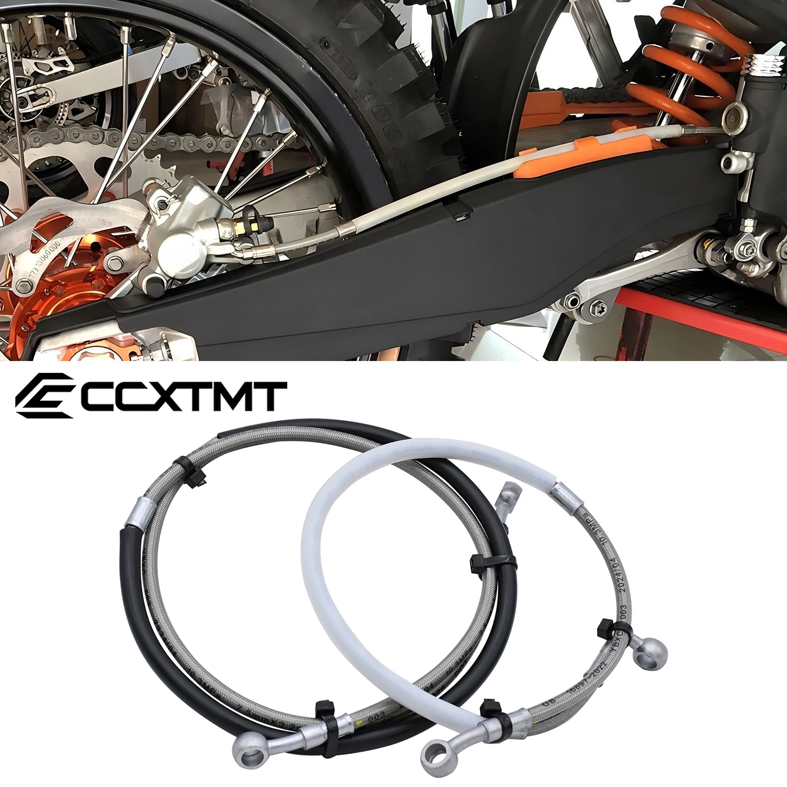 Motorrad Vorne und Hinten Bremsöl Schlauch Für KTM EXC EXCF SX SXF XC XCF 125 150 200 250 300 350 400 450 500 530 2014-2023 Universal Image