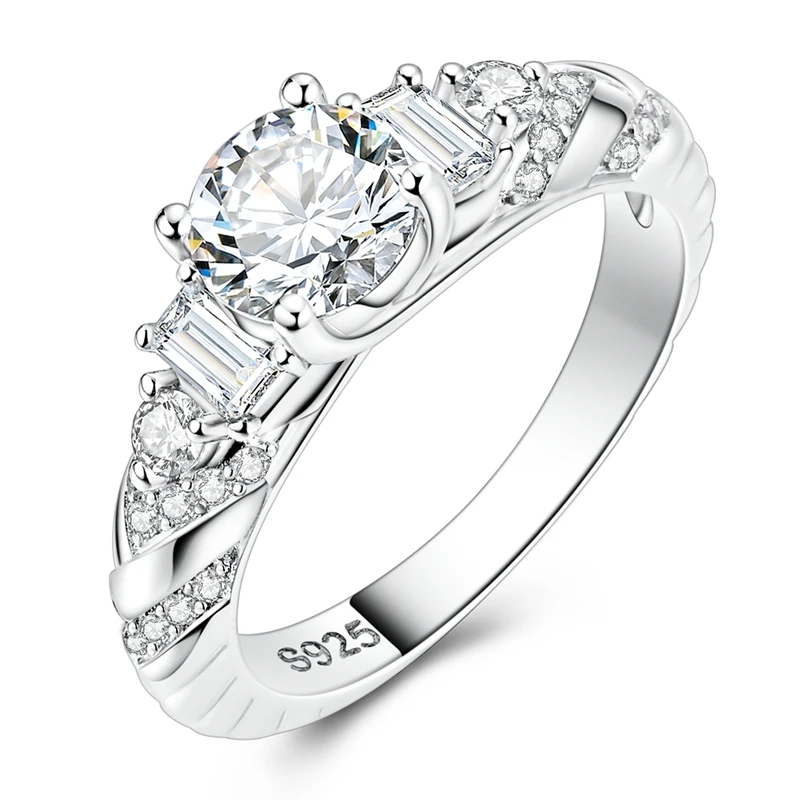 Original funkelnde geflochtene Ringe aus 925er Sterlingsilber für Damen und Mädchen, Schmuck, Geburtstag, Jahrestag, Geschenke Image
