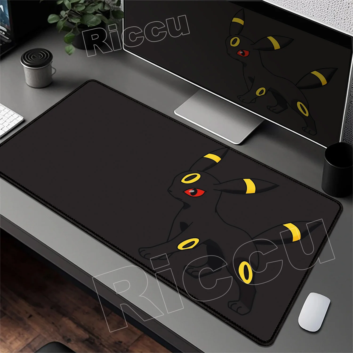 Neue Kawaii Gaming Tastatur Matten XXL Große P-Pokemon Umbreon Schreibtisch Matte Laptop Japan Cool Anime Mauspad PC Gamer Schrank Mousepad