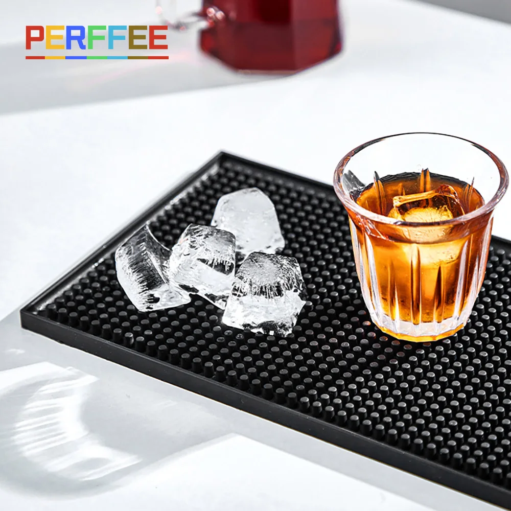 Gummi Bar Matte Anti-slip PVC Cafe Bar Matten Hause Tasse Matte Wasserdicht Hitzebeständige Langlebig Küche Ablauf Matte Geschirr trocknen Matten Image