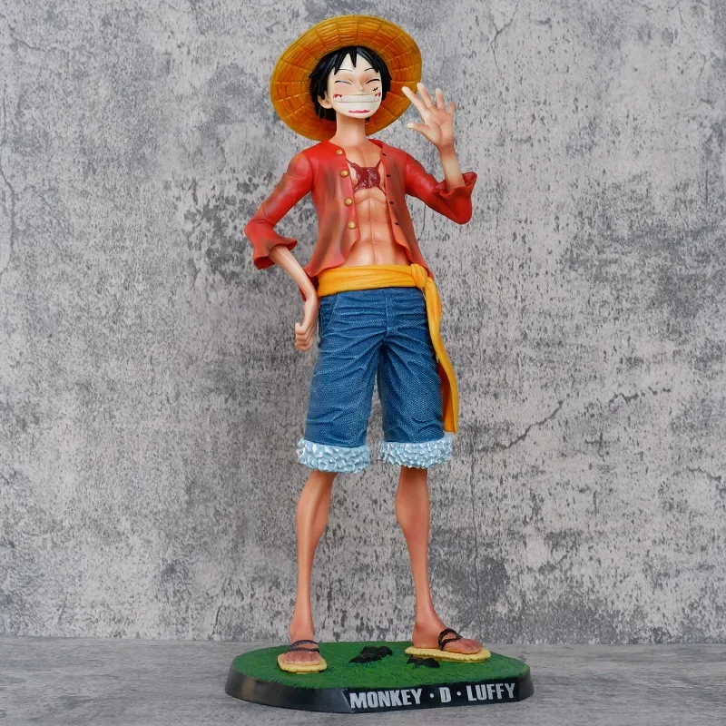 40,5cm One Piece Strohhut Monkey D. Luffy GK Große 1/4 Big Smiley Anime-Figur Puppe Statue Modell Ornament Dekorative Geschenke
