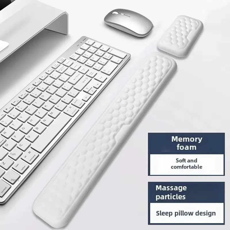 Maus-Tastatur-Handgelenkstütze mit Memory-Schaum, ergonomische Handgelenkauflage für Gaming-Computer, Laptop, Tastatur, Mauspad Image