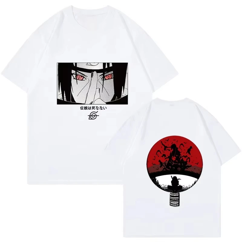 Trendige Marke Bestseller Kinder-T-Shirt Japanischer Anime Naruto 100% Reine Baumwolle Bedruckt Eltern-Kind-Outfit Kurzarm Image