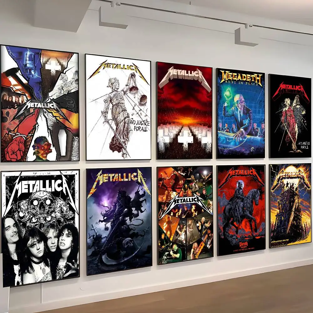 M-Metallica Rock Band Movie Sticky Posters Whitepaper Sticker DIY Room Bar Cafe Poster Wandaufkleber Image