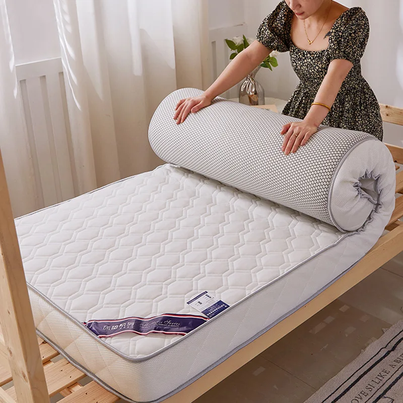 Direktverkauf ab Werk: Minimalistische neue Latexmatratze für Studentenwohnheime, Einzel- und Doppelbett, verdicktes, faltbares Tatami-Bettkissen Image