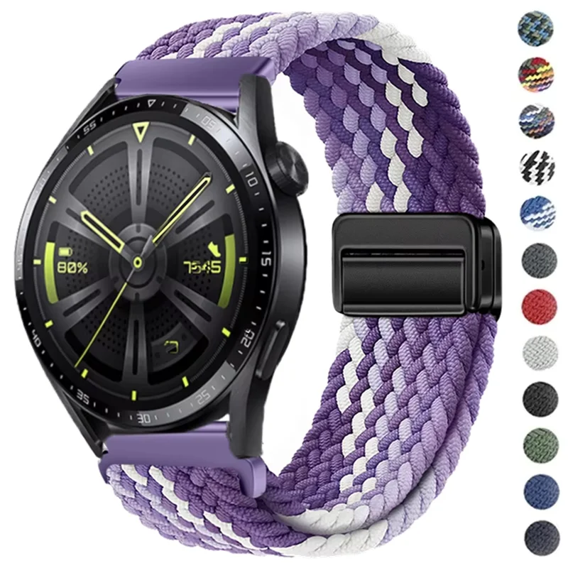 22 mm 20 mm Nylon-Schnallenarmband für Huawei Watch GT 4 3 2 46 mm/4 Pro 3Pro Armband für Samsung Watch7/6/5/4/klassischer verstellbarer Gürtel Image