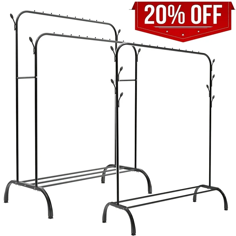Kleiderbügel Garderobe Kleiderständer für das Schlafzimmer offener Kleiderschrank mit Kleiderhaken und Metallregal
