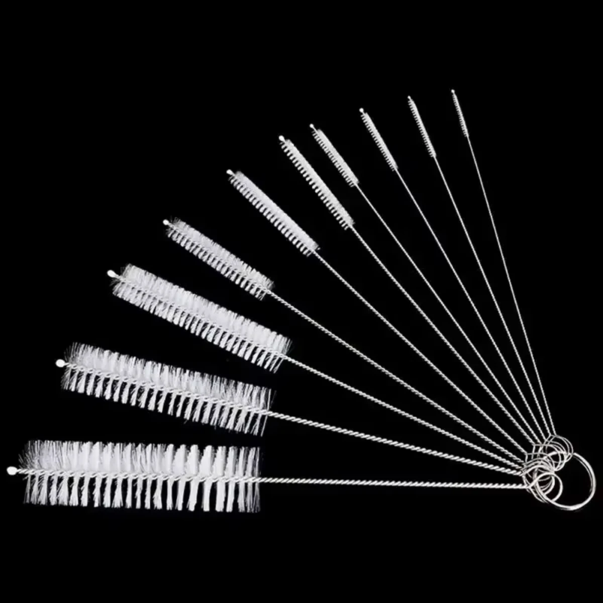 10 stücke Nylon Reinigung Pinsel Set Reagenzglas Flasche Stroh Waschen Reiniger Borsten Kit Haushalt Reinigung Werkzeuge Zubehör Image