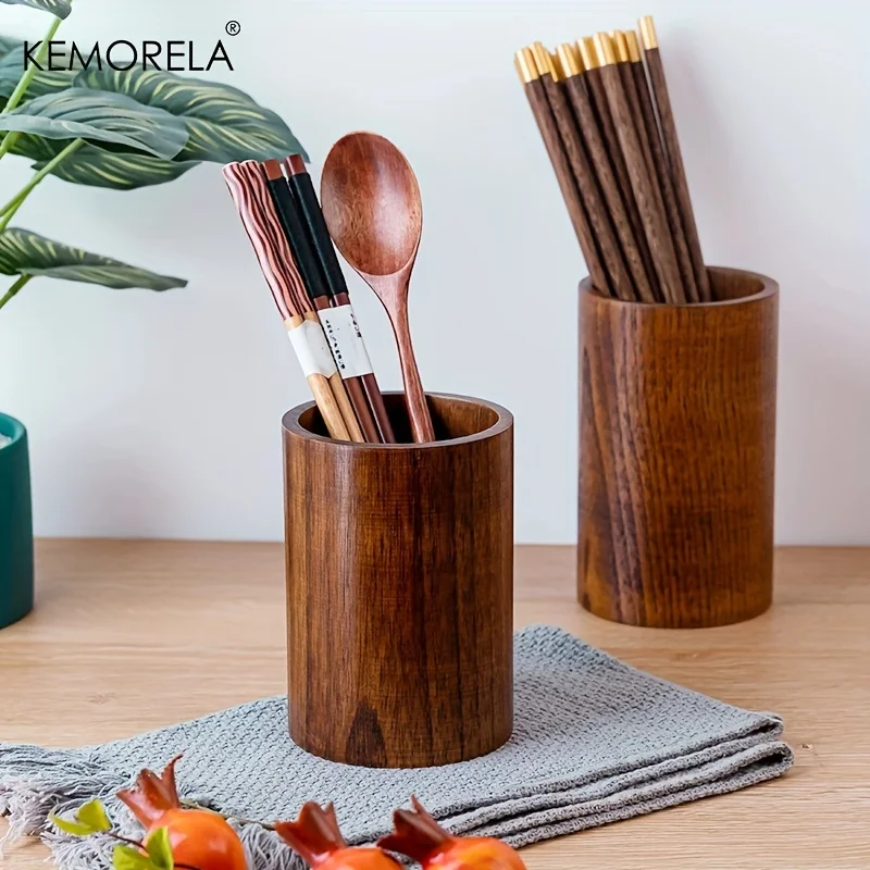KEMORELA 1PCS Küche Utensil Halter Essstäbchen Käfig Holz Küche Utensil Halter Stäbchen Lagerung Halter Küche Liefert