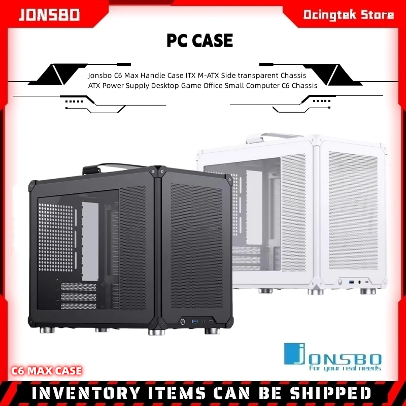 Jonsbo C6 Max Griffgehäuse ITX M-ATX Seite transparentes Gehäuse ATX Netzteil Desktop-Spiel Büro Kleiner Computer C6-Gehäuse Image