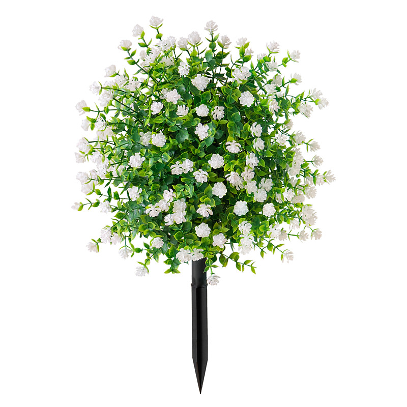 Artificial Potted Trees with Ground Stakes, UV-Resistant Camellia Shrubs, Indoor Outdoor Decoration Decoration in Summer and Autumn, Home Garden Wedding Settings, House Plants Decor
