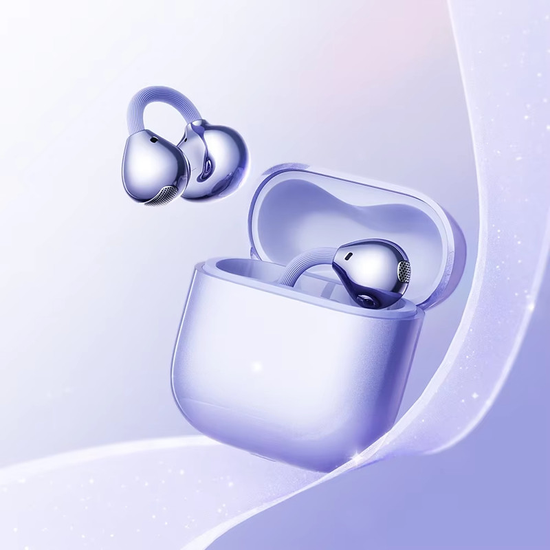 Open Ear Headphones Wireless Bluetooth, Ear Clip Headphones with Directional Sound, 48H Playtime, 360° Spatial Audio, Comfortable Sports Earbuds with Mic for Running, Workout, Office, Games