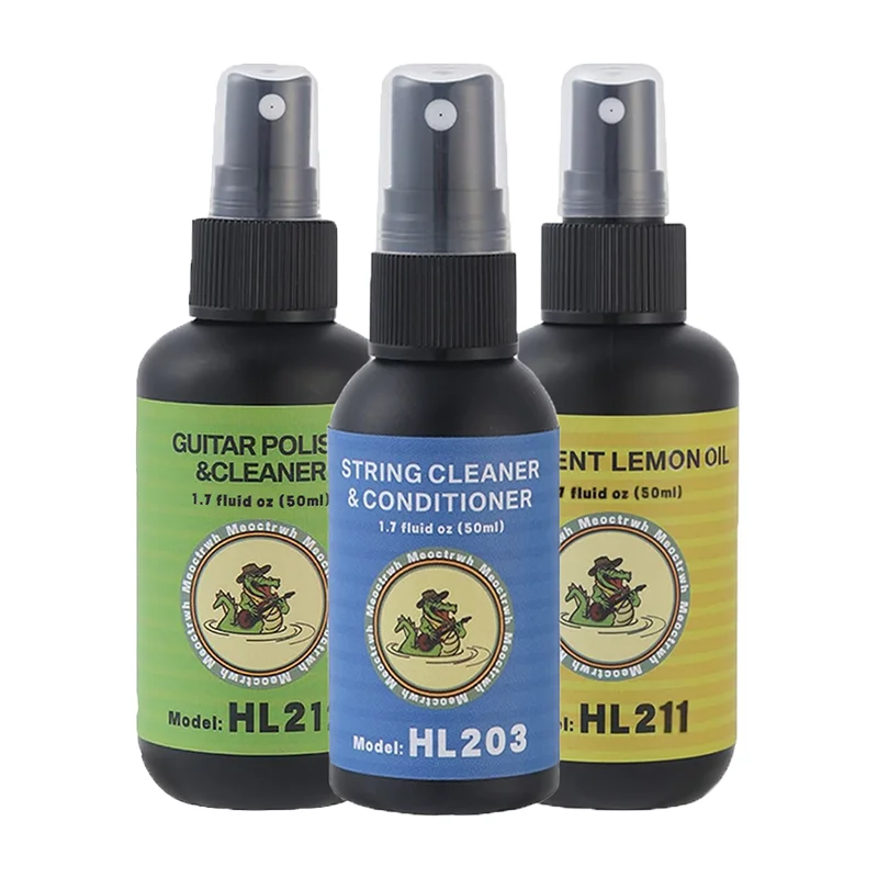 Gitarren-Reinigungsöl, Zitronenöl für die Griffbretterpolitur, Gitarrensaite-Reiniger für die Gitarrenreinigung und -pflege, Öl 50 ml Image