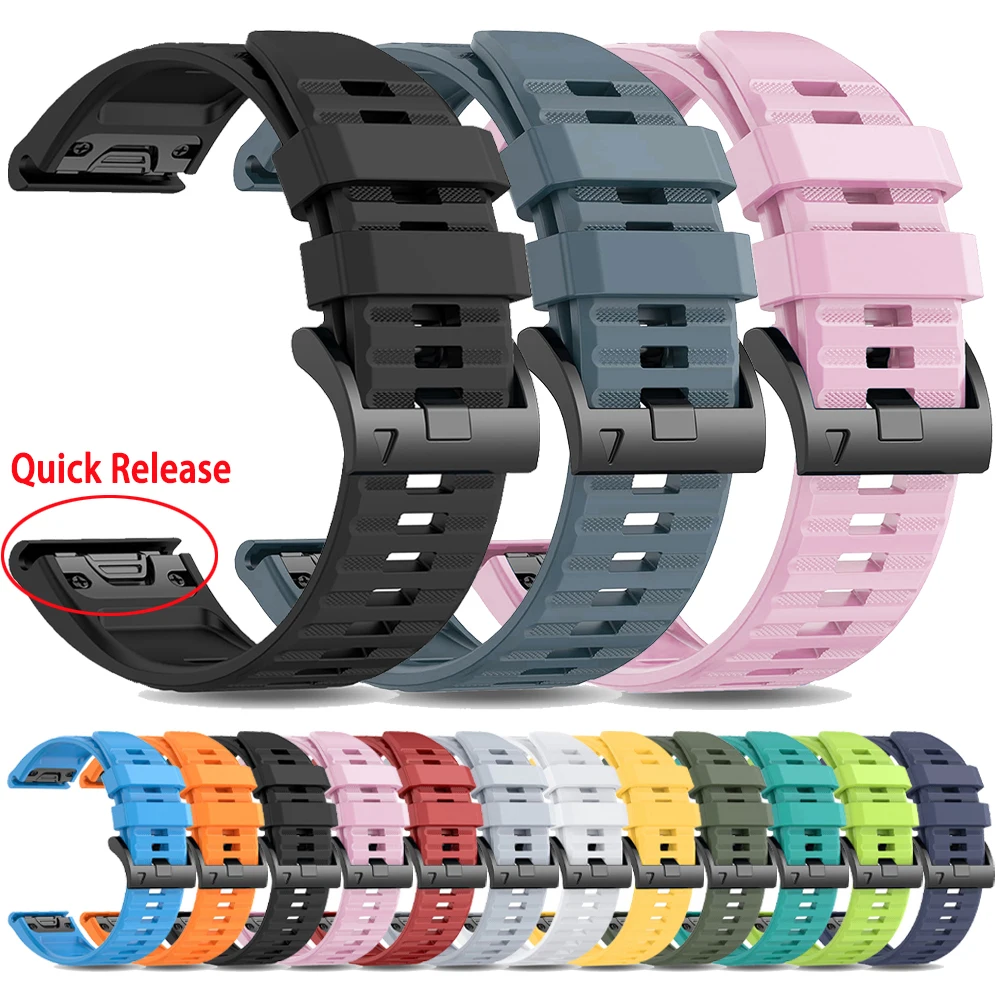 QuickFit Silikon 22 26 mm Armband für Garmin fenix 6 6X Pro 7 7X 5X 5 Plus/Fenix E 8 Pro Armband Forerunner 965 955 945 Armband Image