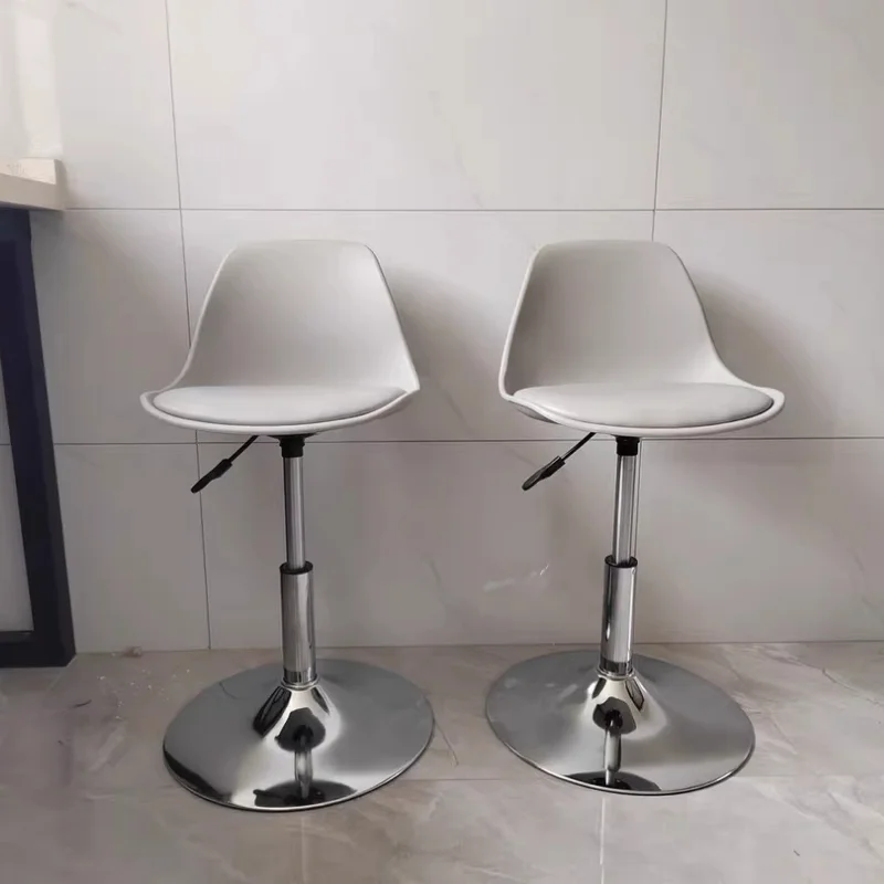 Verstellbare Leder-Barhocker für Bars, Moderne Drehbare Barstühle in Thekenhöhe mit Rückenlehne, Chaiselongue-Stühle