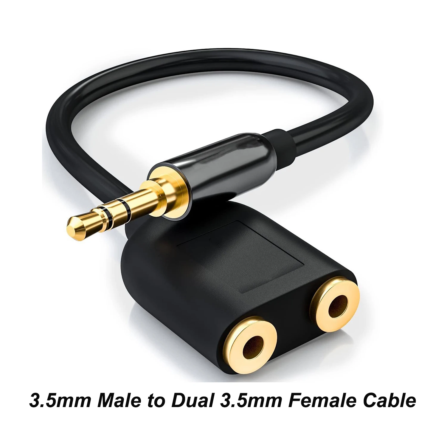 Cavo di prolunga splitter audio da 3,5 mm Sdoppiatore a Y stereo Convertitore per cuffie audio Hi-Fi da 3,5 mm maschio a 2 jack Splitter femmina da 3,5 mm
