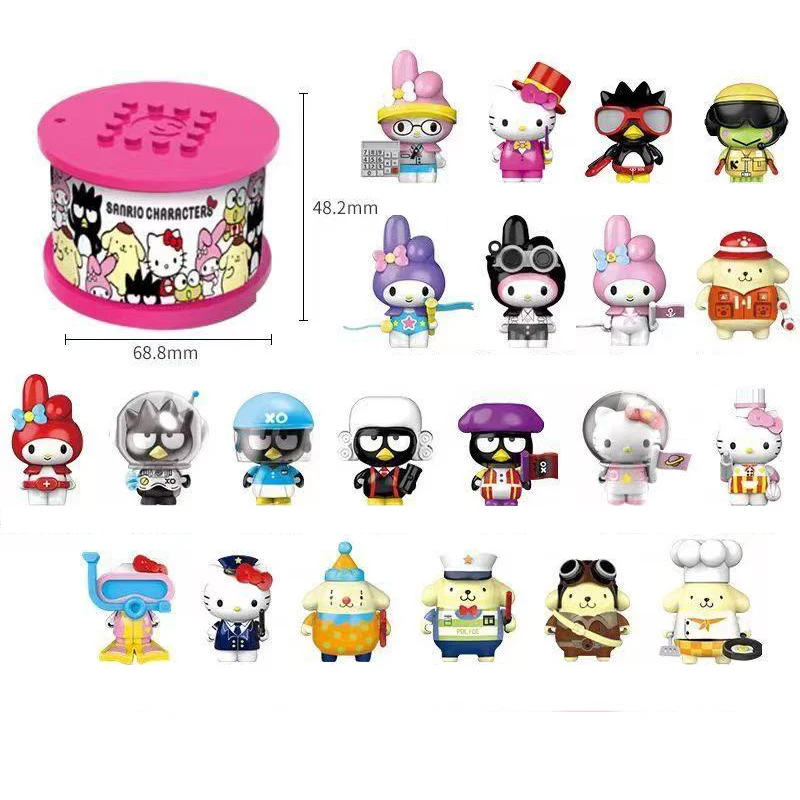 Sanrio Hello Kitty Twisted Egg Kuromi My Melody Puppe, handgefertigtes Modell, Ornament, Kindergeburtstagsgeschenk, Spielzeug Image