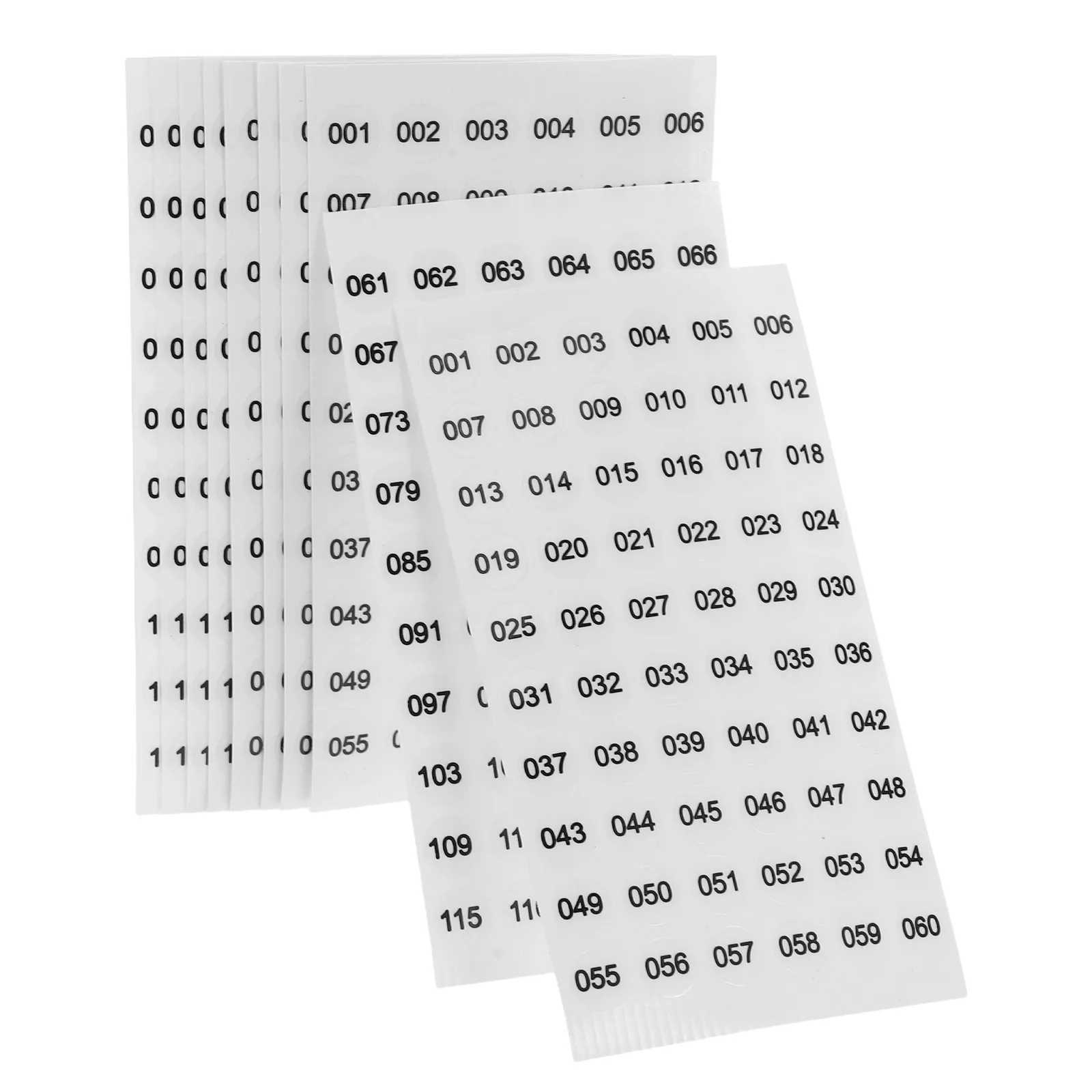 10 Blatt Nummernaufkleber, kleine selbstklebende nummerierte Etiketten 001-120, Nagellack-Etiketten, Organisationsaufkleber für den persönlichen Gebrauch Image