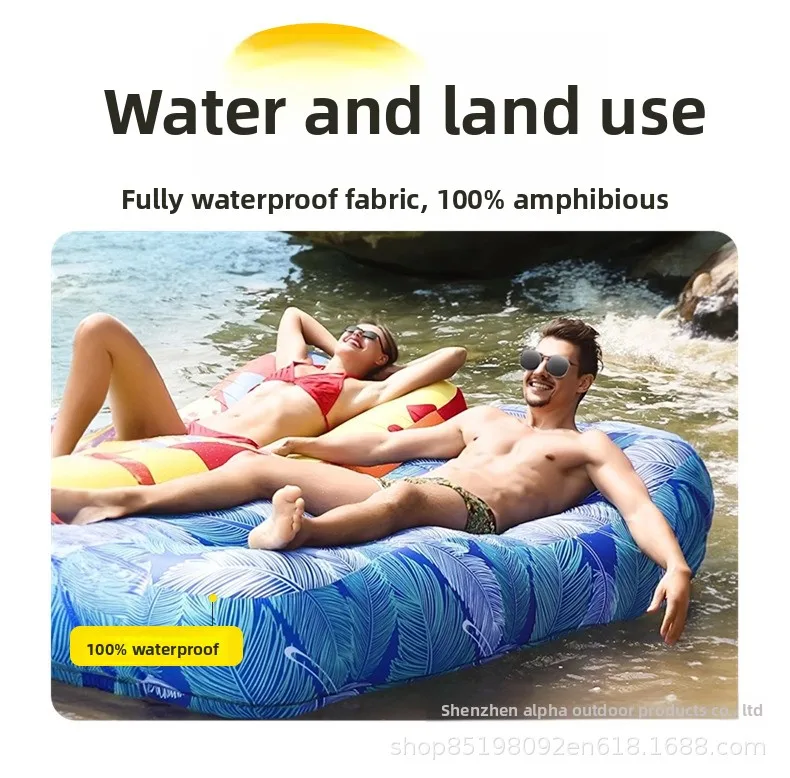 Hochwertiges aufblasbares Liegesofa – extra großes Anti-Roll-Design für Pool, Camping und Innenbereich | Schnell aufblasbares Bett