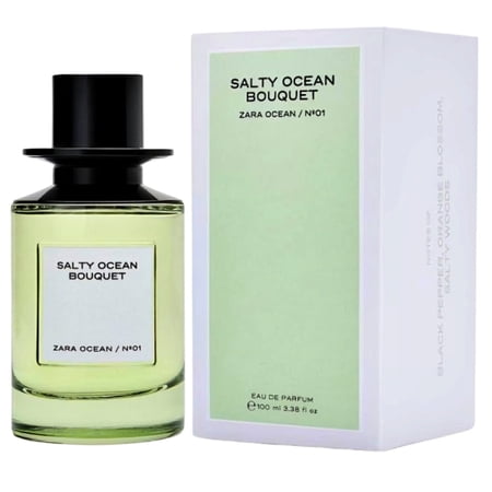 Zara Salty Ocean Bouquet Women Perfume Marine Fresh with Black Pepper Bergamot Orange Blossom and Sea Salt Eau de Parfum EDP 100ml (3.4 fl. oz.)