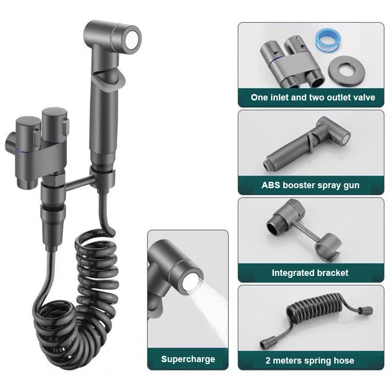 Handheld Wc Bidet Sprayer Bidet Wasserhahn Dusche Kopf Hygienische Dusche Wc Armaturen Doppel Outlet Bidet Wc Zubehör
