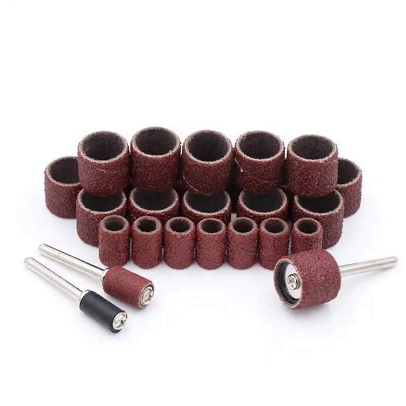 102 teile/satz 80 120 180 240 320 400 600 Grit Trommel Schleifen Kit 1/2 1/4 Zoll Sand Dorne Fit für dremel Nagel Bohrer Dreh Werkzeuge Image